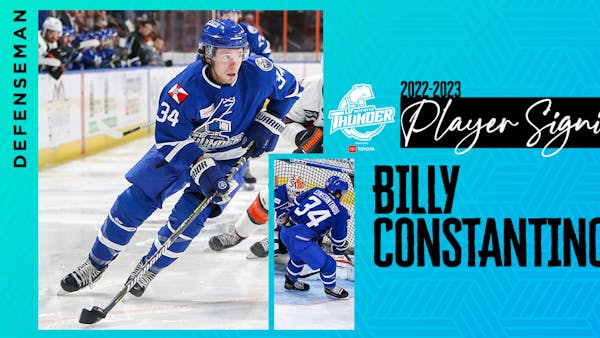 Thunder Brings Back Defenseman Constantinou